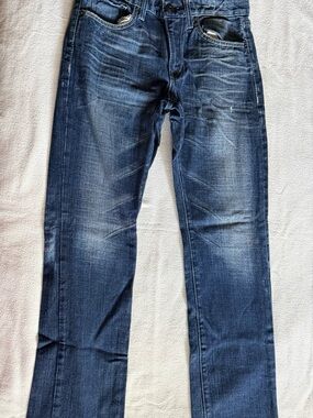 Men's Straight-Leg Jeans in Faded Dark Blue